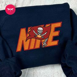 nike nfl tampa bay buccaneers embroidered hoodie, nike nfl embroidered sweatshirt, nfl embroidered football, nike nk27f