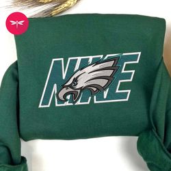 nike nfl philadelphia eagles embroidered hoodie, nike nfl embroidered sweatshirt, nfl embroidered football, nike nk32f