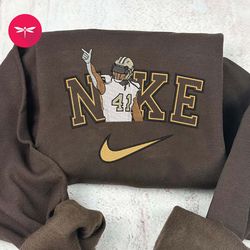 nike nfl alvin kamara embroidered hoodie, nike nfl embroidered sweatshirt, nfl embroidered football, nike shirt nk08g