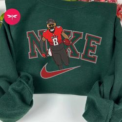 nike nfl kyle pitts embroidered hoodie, nike nfl embroidered sweatshirt, nfl embroidered football, nike shirt nk10g