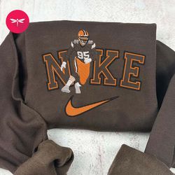 nike nfl myles garrett embroidered hoodie, nike nfl embroidered sweatshirt, nfl embroidered football, nike shirt nk31g