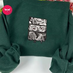 embroidered sukuna anime sweatshirt, embroidered sukuna anime hoodie, embroidered sukuna anime shirt, anime sukuna lover