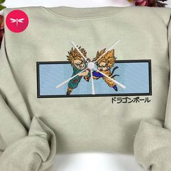 embroidered goku dbz anime sweatshirt, embroidered goku dbz anime hoodie, embroidered goku dbz anime shirt, anime goku 7