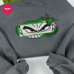 embroidered goku dbz anime sweatshirt, embroidered goku dbz anime hoodie, embroidered goku dbz anime shirt, anime goku 8