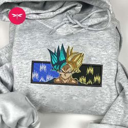 embroidered goku dbz anime sweatshirt, embroidered goku dbz anime hoodie, embroidered goku dbz anime shirt, anime goku 9