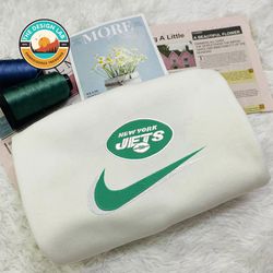 nike nfl new york jets embroidered hoodie, nike nfl embroidered sweatshirt, nfl embroidered football, nike nk26e