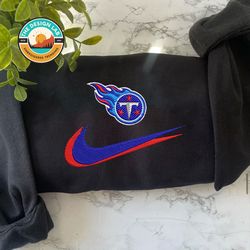 nike nfl tennessee titans embroidered hoodie, nike nfl embroidered sweatshirt, nfl embroidered football, nike nk30e