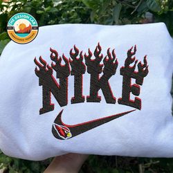 nike nfl arizona cardinals emboidered hoodie, nike nfl embroidered sweatshirt, nfl embroidered football, nk01d shirt