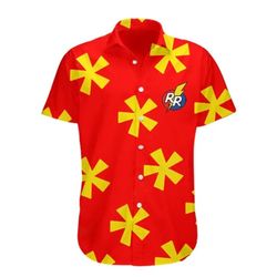 3d chipndale short sleeve hawaiian shirt