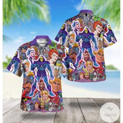 80s cartoon characters hawaiian shirt