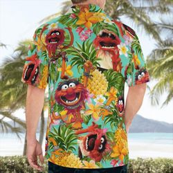 animal muppet tropical hawaiian shirt