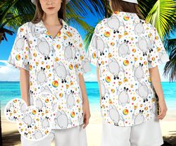 baymax pixar ball tropical shirt, disneyland pixar fest 2024 summer shirt, big hero beach aloha shirt, baymax mickey ear