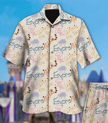 animated honey bear and friends family summer shirt, bear and friends characters button up shirt, 3d print shirt