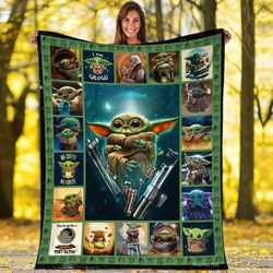 baby yoda blanket baby yoda fleece blanket starwars mando blanket the mandalorian blanket disneyland blanket