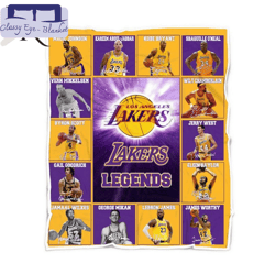 nba los angeles lakers legends fleece blanket