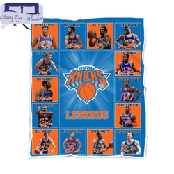 nba new york knicks legends fleece blanket