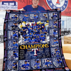 texas rangers world series champions 2023 fleece blanket