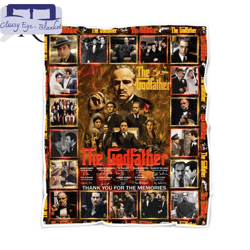 the godfather thank you for the memories fleece blanket