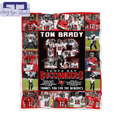 tom brady tampa bay buccaneers thank you for the memories blanket