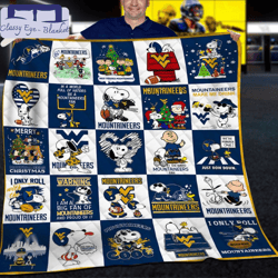 west virginia mountaineers make me drink i only roll mountaineers merry christmas fleece blanket