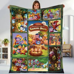 adventures of the gummi bears blanket  tummi gummi zummi gummi augustus gummi blanket  magic kingdom throw blanket for b