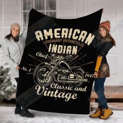 classic and vintage legendary motorcycle sherpa fleece quilt blanket bl0976 - wisdom teez.jpg