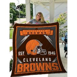 cleveland browns sherpa fleece quilt blanket bl0382 - wisdom teez.jpg