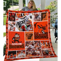 cleveland browns sherpa fleece quilt blanket bl0415 - wisdom teez.jpg