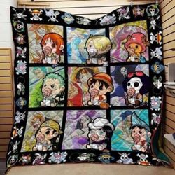 one piece strawhat babies sherpa fleece quilt blanket