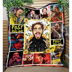 post malone quilt sherpa fleece quilt blanket