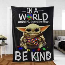 baby yoda sherpa fleece quilt blanket bl1580