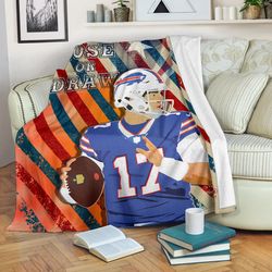 buffalo bills american football team sherpa fleece quilt blanket bl3142