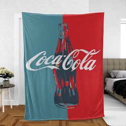 Coca Cola Logo Sherpa Fleece Quilt Blanket BL2432