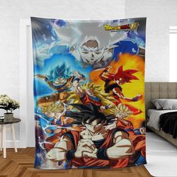 dragon ball manga fan sherpa fleece quilt blanket bl1648