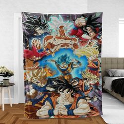 dragon ball manga ver9 fan sherpa fleece quilt blanket bl1700