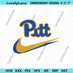 pittsburgh panthers double swoosh nike logo embroidery design file