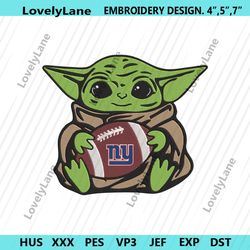 new york giants baby yoda football embroidery design file