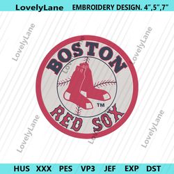 boston red sox circle logo machine embroidery digitizing