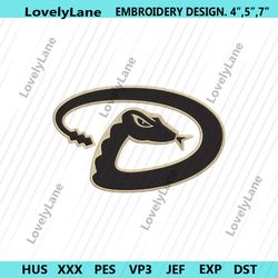 arizona diamondbacks d snake hypebeast logo machine embroidery design