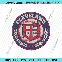 cleveland guardians 1796 baseball classic circle logo machine embroidery design