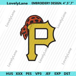 pirates p symbol logo machine embroidery