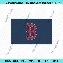 boston red sox letter b rectangle background machine embroidery design