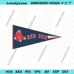 boston red sox mini pennant logo embroidery design download file