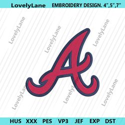 atlanta braves logo mlb embroidery design