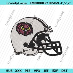 temple owls helmet machine embroidery digitizing.