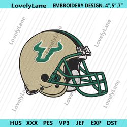 south florida bulls helmet machine embroidery file