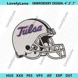 tulsa golden hurricane helmet machine embroidery design.