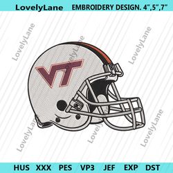 virginia tech hokies helmet machine embroidery digitizing