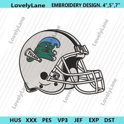 tulane green wave helmet embroidery design download file.