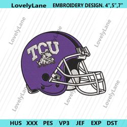 tcu horned frogs helmet machine embroidery digitizing.